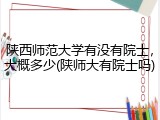 陕西师范大学有没有院士，大概多少(陕师大有院士吗)