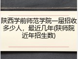 陕西学前师范学院一届招收多少人，最近几年(陕师院近年招生数)