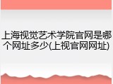上海视觉艺术学院官网是哪个网址多少(上视官网网址)
