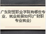 广东财贸职业学院有哪些专业，就业前景如何(广财职专业就业)