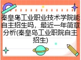 秦皇岛工业职业技术学院能自主招生吗，最近一年简章分析(秦皇岛工业职院自主招生)