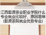 江西婺源茶业职业学院什么专业就业比较好，原因是啥(婺源茶院就业优势专业)