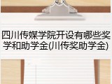 四川传媒学院开设有哪些奖学和助学金(川传奖助学金)
