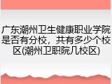 广东潮州卫生健康职业学院是否有分校，共有多少个校区(潮州卫职院几校区)