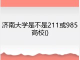 济南大学是不是211或985高校()