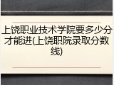 上饶职业技术学院要多少分才能进(上饶职院录取分数线)