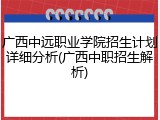 广西中远职业学院招生计划详细分析(广西中职招生解析)
