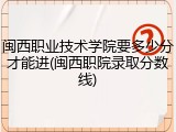 闽西职业技术学院要多少分才能进(闽西职院录取分数线)