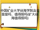 中国矿业大学徐海学院含金量量吗，值得报吗(矿大徐海值得报吗)