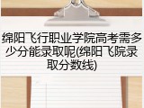 绵阳飞行职业学院高考需多少分能录取呢(绵阳飞院录取分数线)