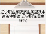 辽宁职业学院招生类型及申请条件解读(辽宁职院招生解析)