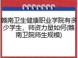 赣南卫生健康职业学院有多少学生，师资力量如何(赣南卫院师生规模)