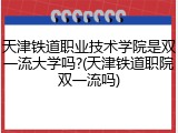 天津铁道职业技术学院是双一流大学吗?(天津铁道职院双一流吗)