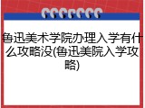鲁迅美术学院办理入学有什么攻略没(鲁迅美院入学攻略)