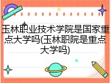 玉林职业技术学院是国家重点大学吗(玉林职院是重点大学吗)