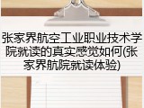 张家界航空工业职业技术学院就读的真实感觉如何(张家界航院就读体验)
