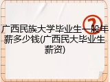 广西民族大学毕业生一般年薪多少钱(广西民大毕业生薪资)
