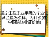 遂宁工程职业学院的毕业证含金量怎么样，为什么(遂宁职院毕业证价值)