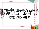 河南推拿职业学院毕业后就业前景怎么样，毕业生去向(豫推拿就业去向)