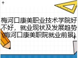 梅河口康美职业技术学院好不好，就业现状及发展趋势(梅河口康美职院就业前景)
