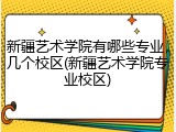 新疆艺术学院有哪些专业，几个校区(新疆艺术学院专业校区)