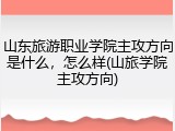 山东旅游职业学院主攻方向是什么，怎么样(山旅学院主攻方向)
