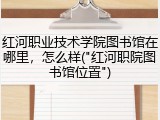 红河职业技术学院图书馆在哪里，怎么样("红河职院图书馆位置")