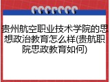 贵州航空职业技术学院的思想政治教育怎么样(贵航职院思政教育如何)