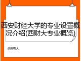 西安财经大学的专业设置概况介绍(西财大专业概览)