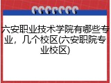 六安职业技术学院有哪些专业，几个校区(六安职院专业校区)