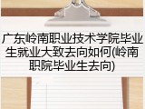 广东岭南职业技术学院毕业生就业大致去向如何(岭南职院毕业生去向)