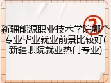 新疆能源职业技术学院哪个专业毕业就业前景比较好(新疆职院就业热门专业)