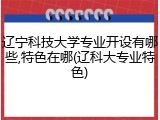辽宁科技大学专业开设有哪些,特色在哪(辽科大专业特色)
