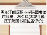 黑龙江能源职业学院图书馆在哪里，怎么样(黑龙江能源职院图书馆位置评价)