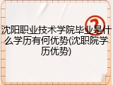 沈阳职业技术学院毕业是什么学历有何优势(沈职院学历优势)