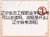 辽宁生态工程职业学院自考可以去读吗，流程是什么(辽宁自考流程)