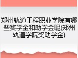 郑州轨道工程职业学院有哪些奖学金和助学金呢(郑州轨道学院奖助学金)