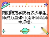 南阳师范学院有多少学生，师资力量如何(南阳师院师生规模)