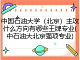 中国石油大学（北京）主攻什么方向有哪些王牌专业(中石油大北京强项专业)