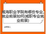 威海职业学院有哪些专业，就业前景如何(威职专业就业前景)