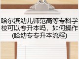哈尔滨幼儿师范高等专科学校可以专升本吗，如何操作(哈幼专专升本流程)