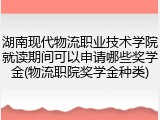 湖南现代物流职业技术学院就读期间可以申请哪些奖学金(物流职院奖学金种类)