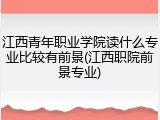 江西青年职业学院读什么专业比较有前景(江西职院前景专业)