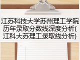 江苏科技大学苏州理工学院历年录取分数线深度分析(江科大苏理工录取线分析)