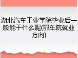 湖北汽车工业学院毕业后一般能干什么呢(鄂车院就业方向)