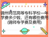 锦州师范高等专科学校一年学费多少钱，还有哪些费用(锦师专学费及费用)