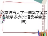 北京语言大学一年奖学金最多能拿多少(北语奖学金上限)