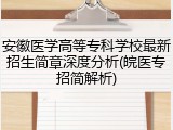 安徽医学高等专科学校最新招生简章深度分析(皖医专招简解析)