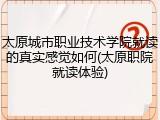 太原城市职业技术学院就读的真实感觉如何(太原职院就读体验)
