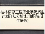 桂林信息工程职业学院招生计划详细分析(桂信职院招生解析)